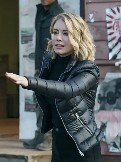 Peacemaker 2022 Emilia Harcourt Puffer Jacket