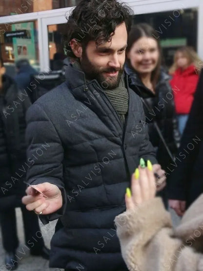 Penn Badgley You Joe Goldberg Puffer Jacket