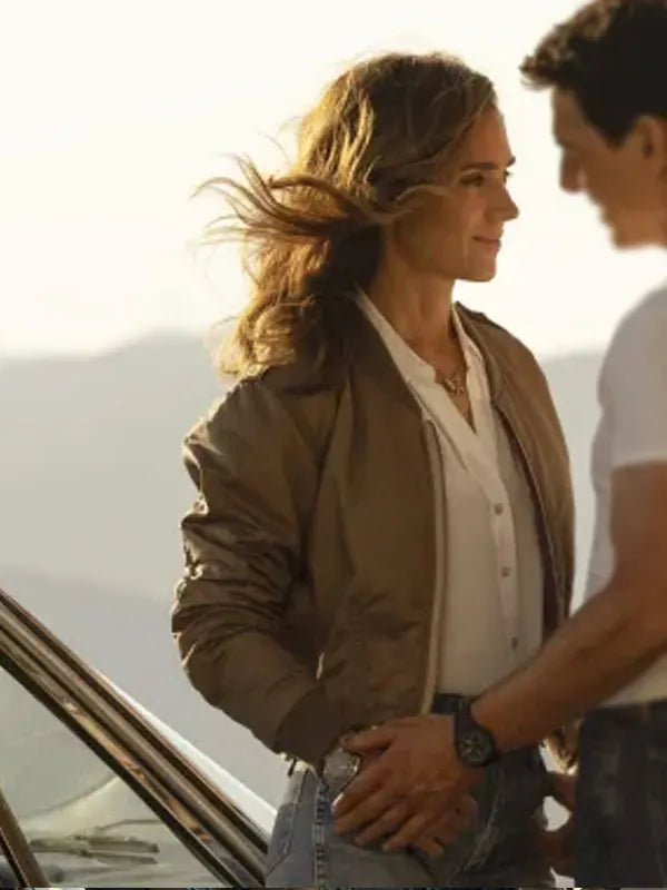 Penny Benjamin Movie Top Gun Maverick Jennifer Connelly Brown Jacket