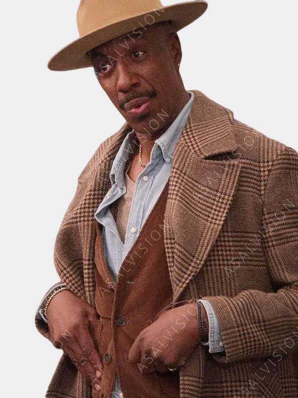 Percy Blockbuster 2022 Plaid Brown Coat