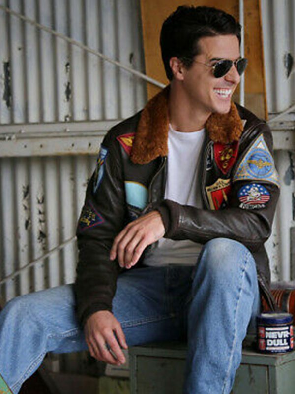 Pete Maverick Top Gun G-1 Flight Patched Leather Jacket