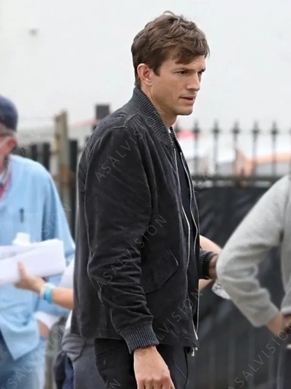 Peter Coleman Your Place or Mine 2023 Ashton Kutcher Gray Jacket