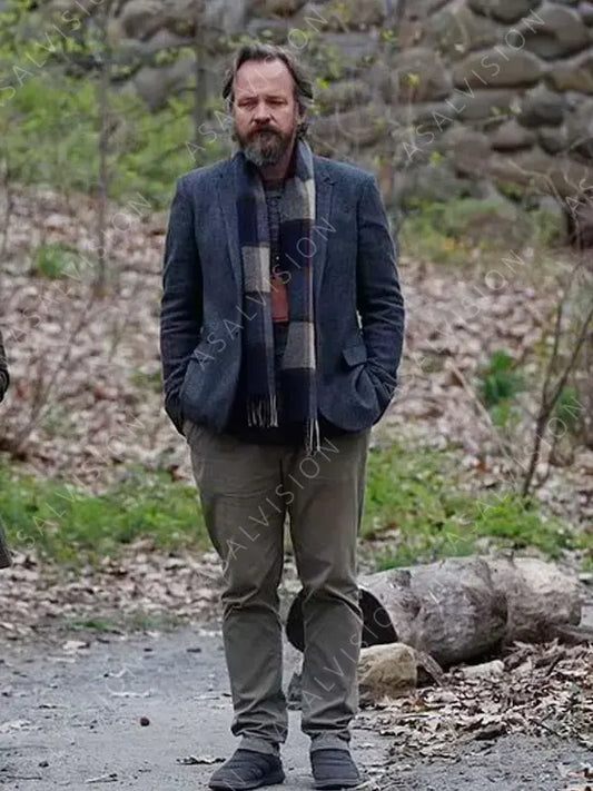 Peter Sarsgaard Movie Memory 2024 Saul Wool Grey Blazer