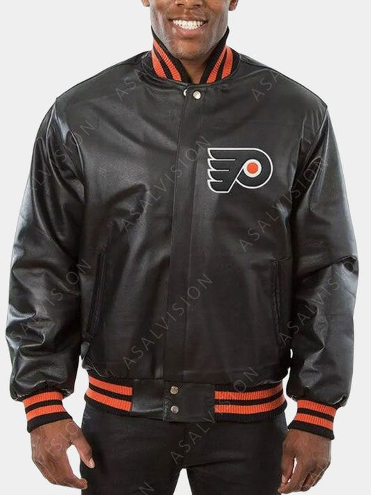 Philadelphia Flyers Black Bomber Jacket