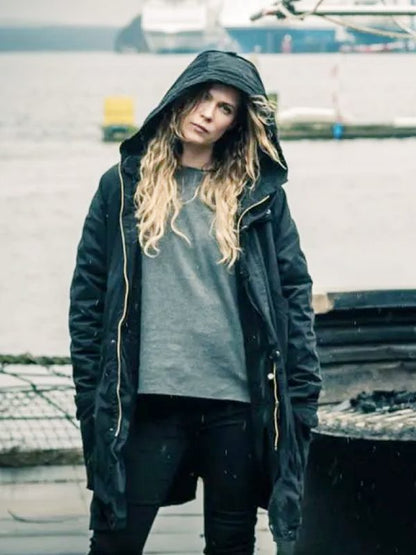 Pihla Viitala Deadwind Sofia Karppi Black Cotton Hooded Coat
