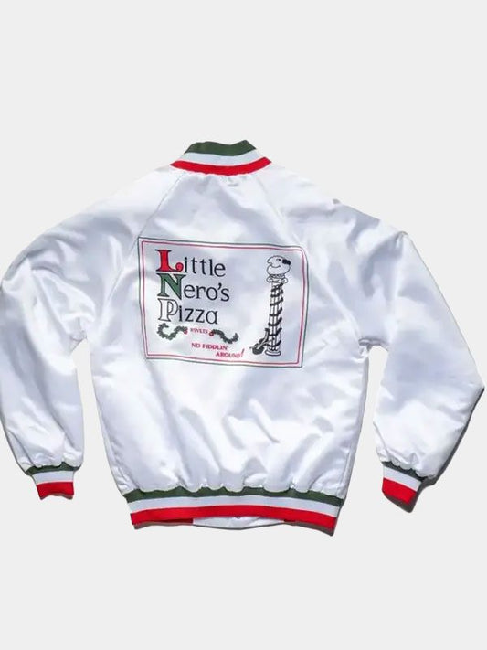 Pizza Boy Home Alone White Varsity Jacket