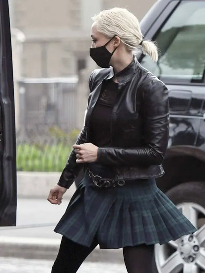 Pom Klementieff Black Leather Jacket