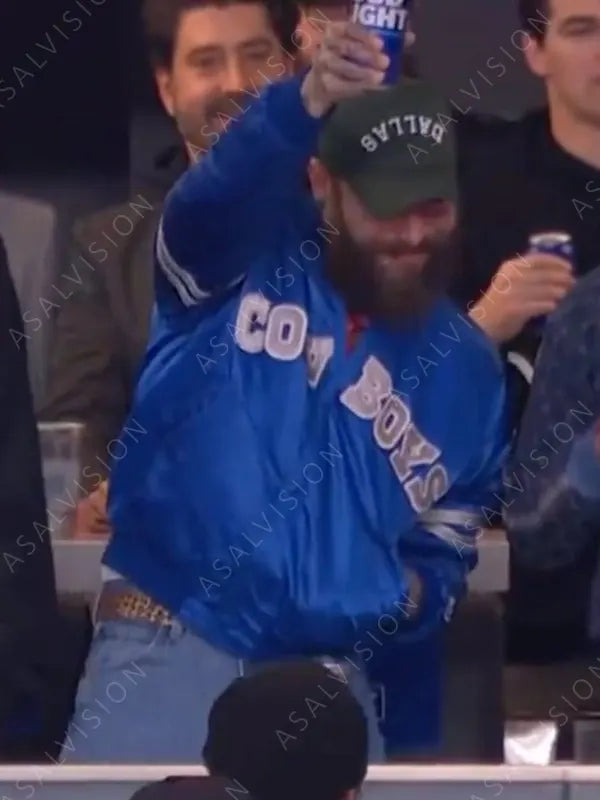 Post Malone Cowboys Blue Varsity Bomber Jacket