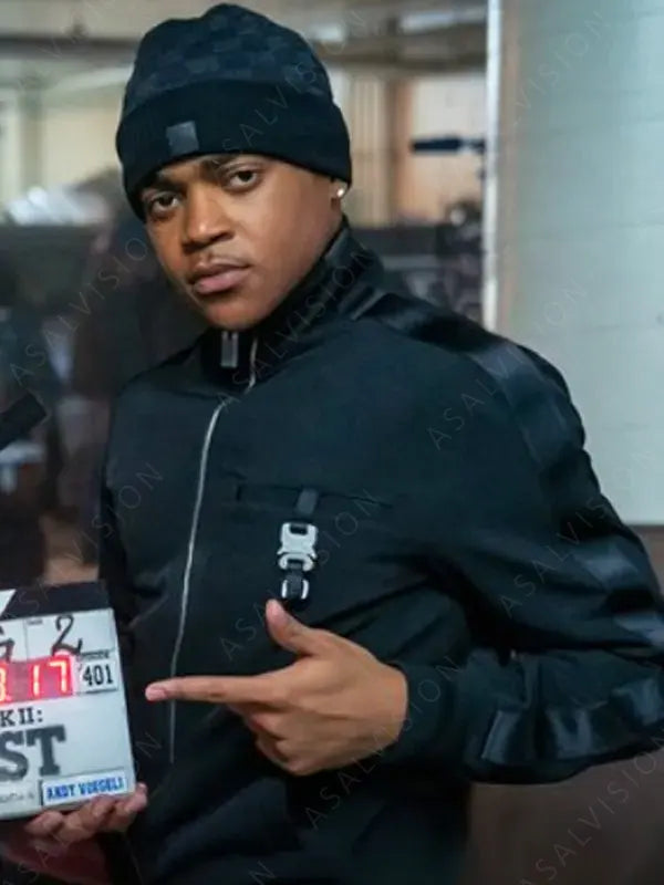 Power Book II Ghost 2024 Tariq St. Patrick Black Fleece Jacket