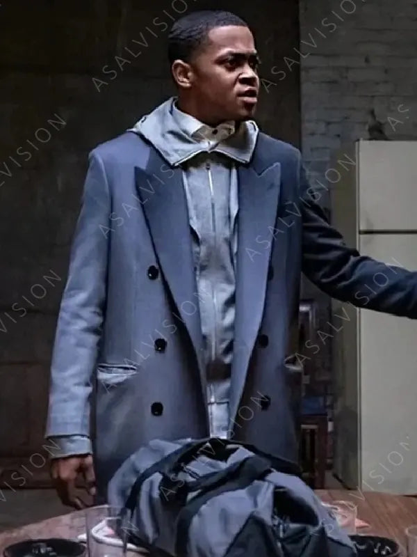 Power Book II S03 Grey Trench Coat