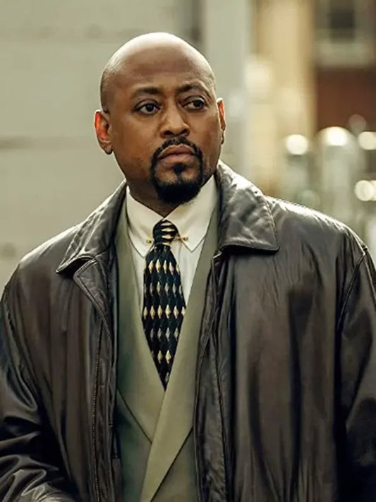 Power Book III A.J. Franklin Leather Brown Coat