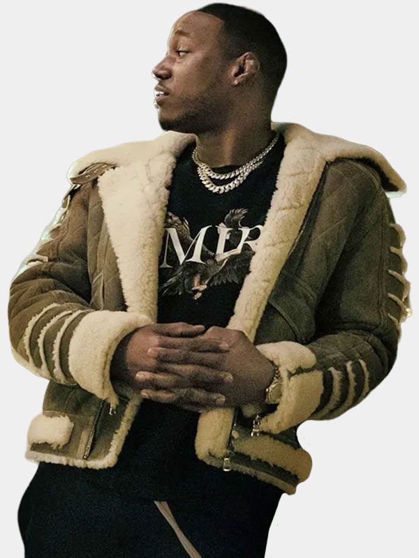 Power Book IV Jenard Leather Shearling Jacket