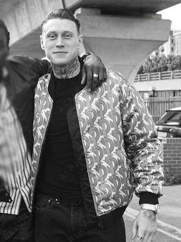 Preston Movie Femme 2024 George MacKay Printed Bomber Jacket