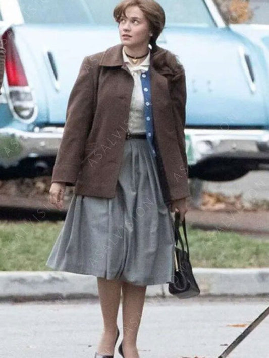 Priscilla 2023 Cailee Spaeny Brown Jacket
