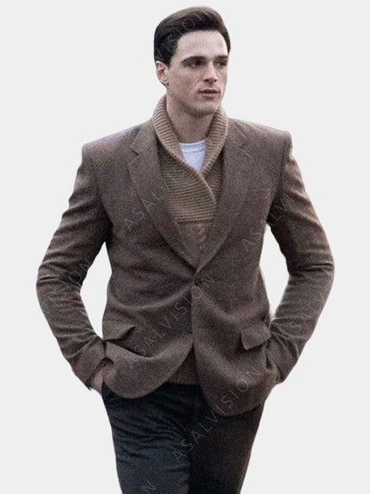 Priscilla 2023 Jacob Elordi Brown Blazer