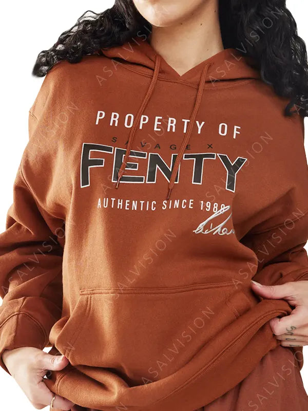 Property of Fenty Super Bowl Brown Hoodie