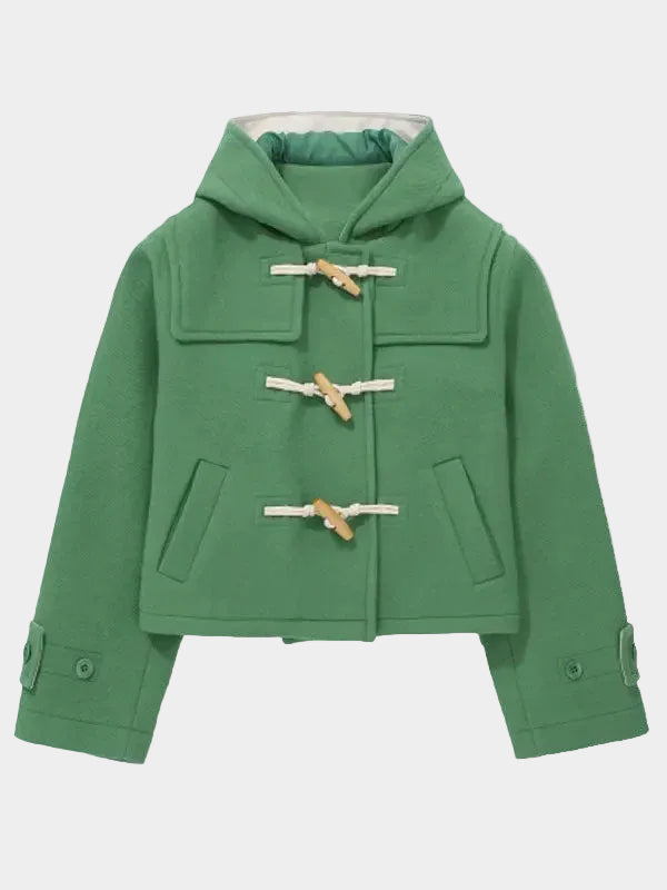 Womens Green Duffle Jacket