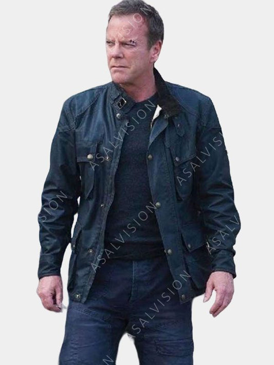 Rabbit Hole 2023 Kiefer Sutherland Leather Jacket