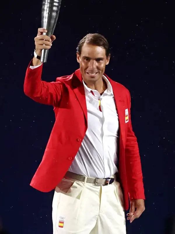 Rafael Nadal Olympic Games Paris 2024 Red Blazer Coat