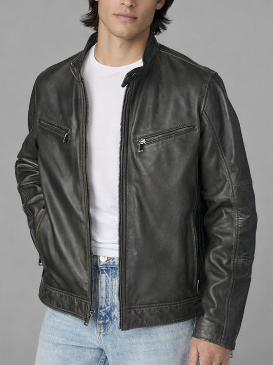 Ravorn Vintage Black Racer Jacket