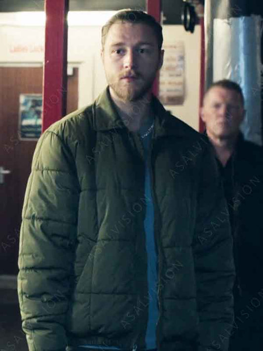 Rebus Season 1 Shaun Strang Green Puffer Jacket