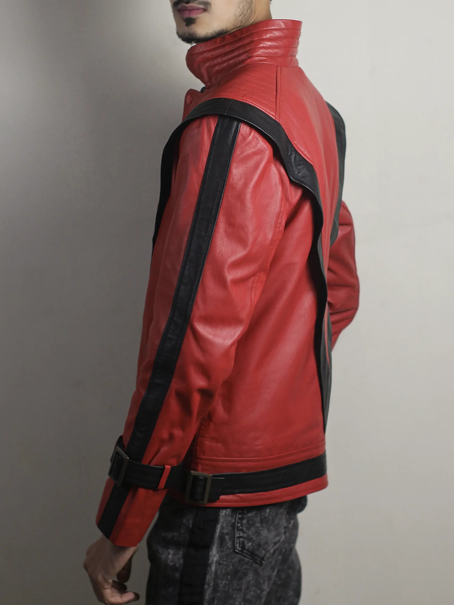 Red And Black Leather Jacket
