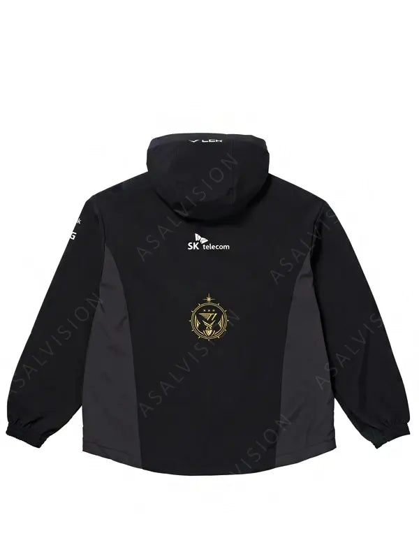 Red Black 2023 T1 Uniform Worlds Jacket With Hood