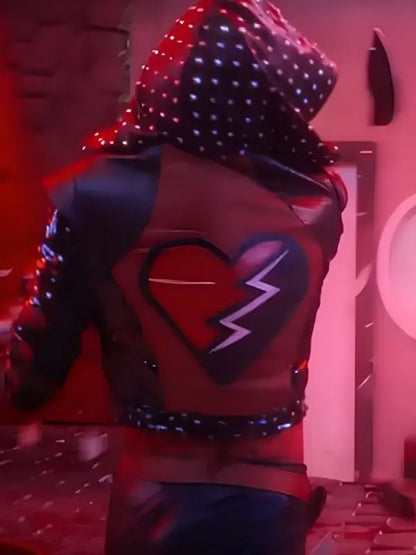 Red Descendants The Rise Of Red Kylie Cantrall Hooded Studded Leather Jacket