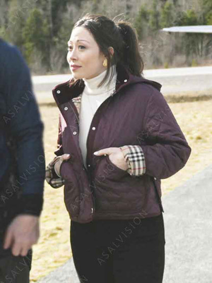 Reenie Green Tracker 2024 Fiona Rene Purple Quilted Hooded Jacket