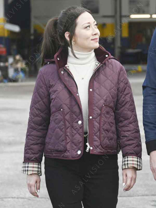 Reenie Green Tracker Season 1 Quilted Hooded Collar Jacket