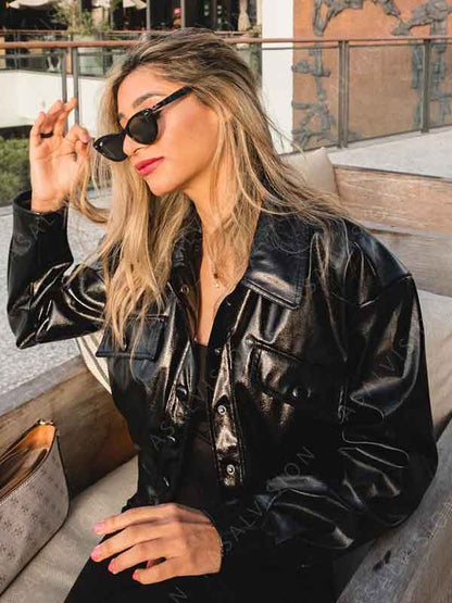 Regina George Mean Girls 2024 Reneé Rapp Black Leather Jacket