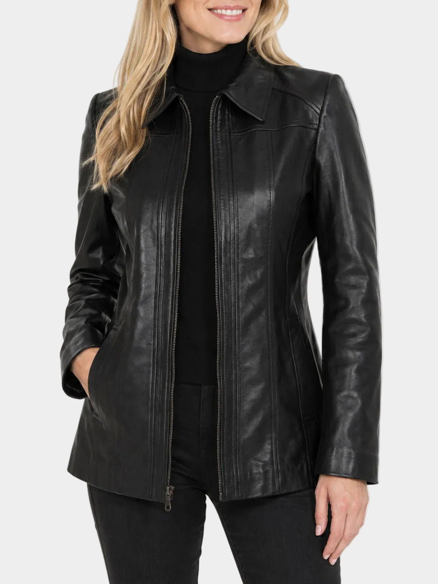 Remi Leather Car Coat