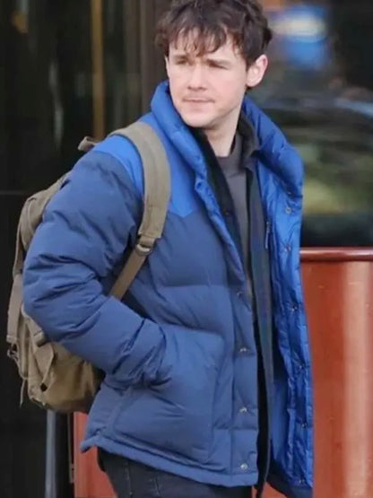 Dexter Resurrection 2025 Harrison Morgan Blue Puffer Jacket