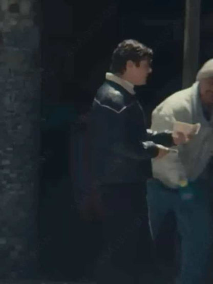 Riccardo Scamarcio Black Puffer Jacket
