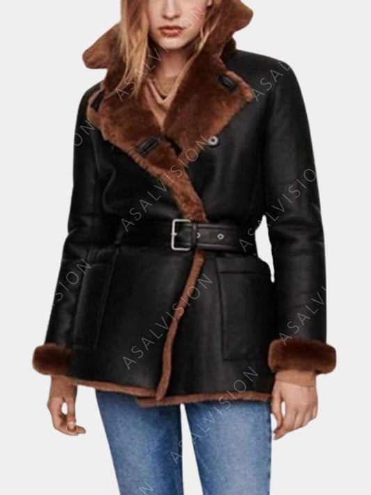 Rita Shearling Leather Jacket