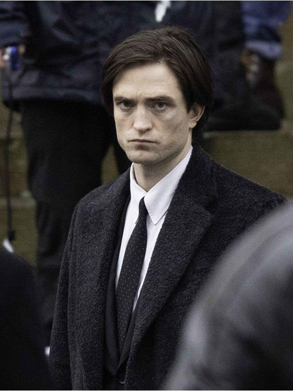 Robert Pattinson The Batman 2022 Black Wool Coat (3)