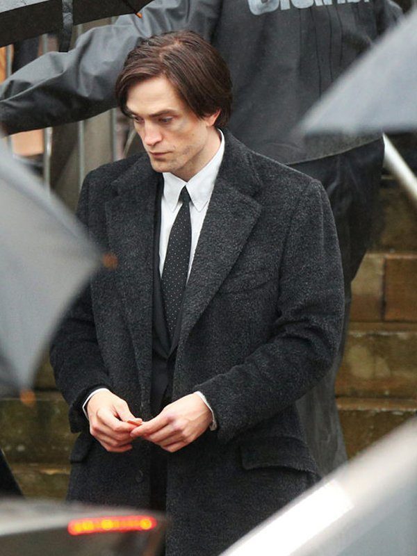 Robert Pattinson The Batman 2022 Black Wool Coat (4)