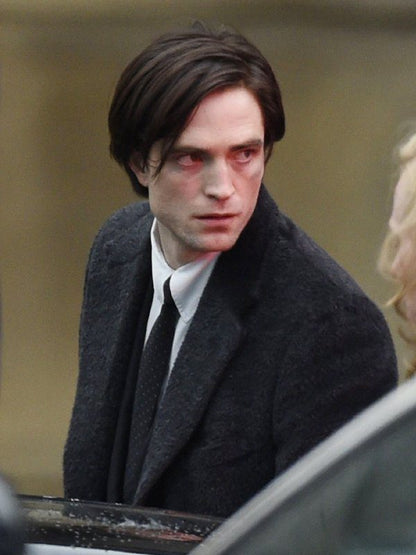Robert Pattinson The Batman 2022 Black Wool Coat