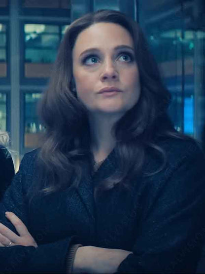 Romola Garai Movie Scoop 2024 Esme Wren Wool Trench Coat