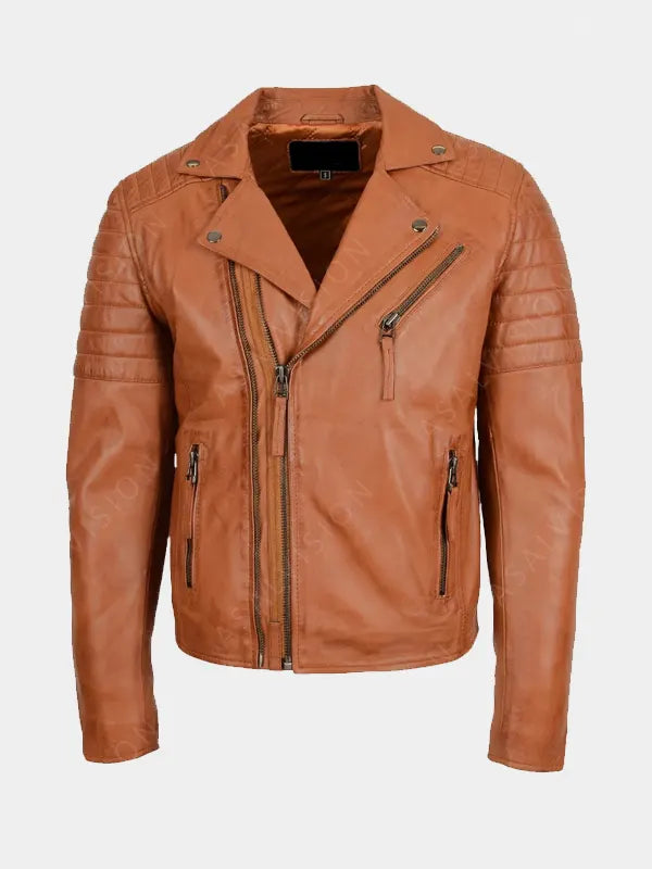 Roy Tan Biker Leather Padded Jacket