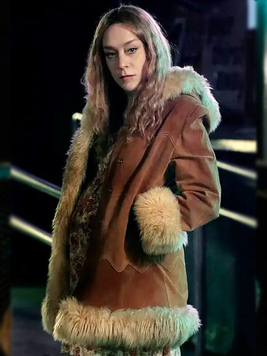 Lenora Vulvokov TV Series Russian Doll Season 2 Chloë Sevigny Brown Shearling Coat