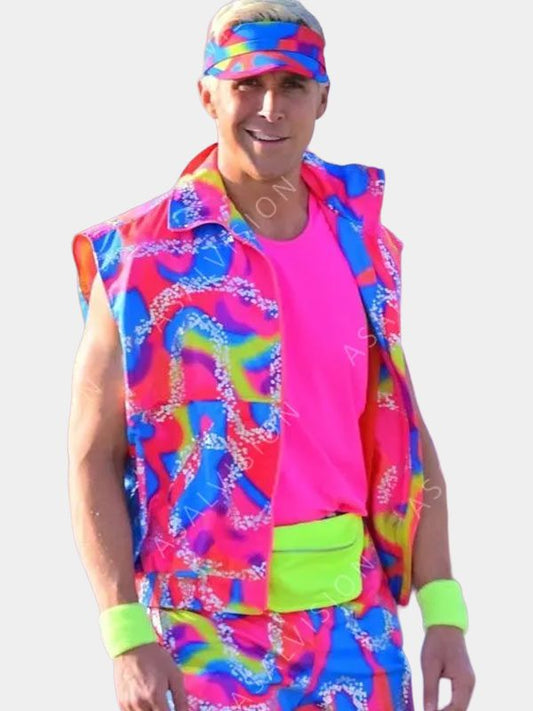 Ryan Gosling Barbie 2023 Rainbow Vest