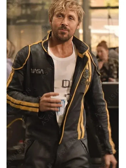 Ryan Gosling The Fall Guy 2024 Colt Seavers Black & Yellow NASA Jacket