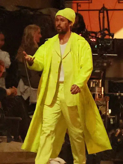 Ryan Gosling The Fall Guy 2024 Colt Seavers Yellow Long Coat