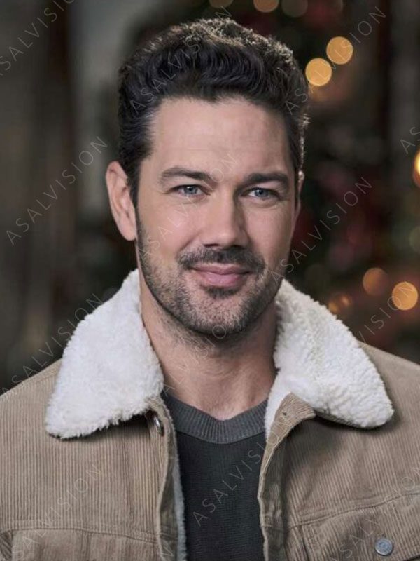 Ryan Paevey Coyote Creek Christmas Brown Shearling Jacket