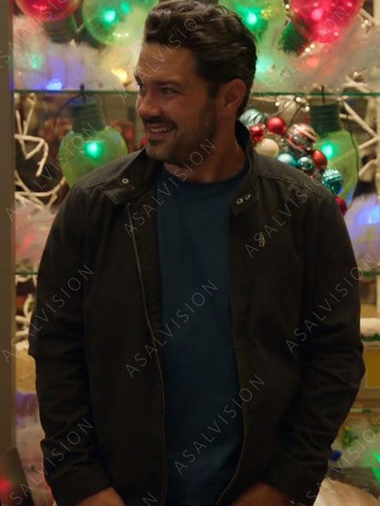 Ryan Paevey Under The Christmas Sky 2023 David Robinson Black Cotton Jacket