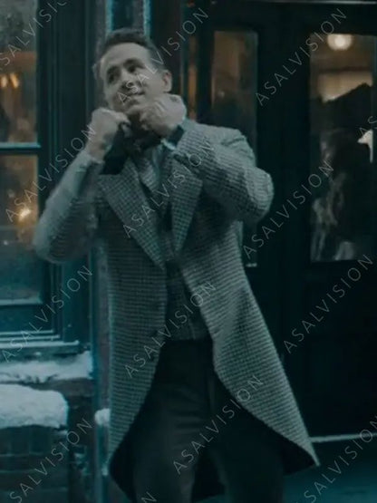 Ryan Reynolds Spirited Checked Coat