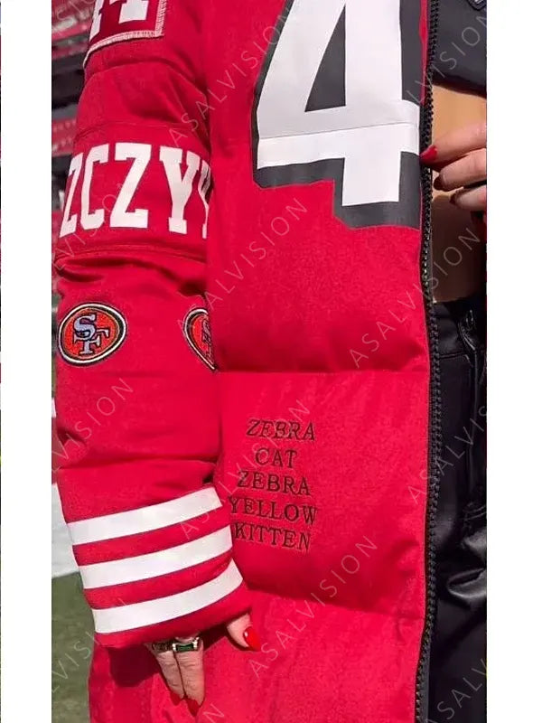 SF Kristin Juszcztk 49ers Red Coat