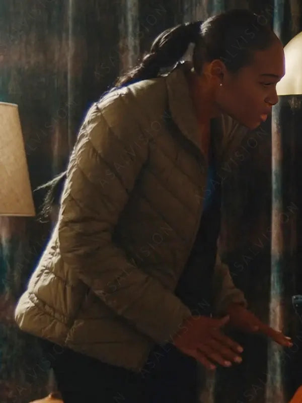 Sabrina TV Series Supacell Season 1 Nadine Mills Green Puffer Jacket