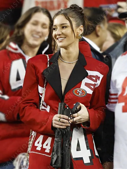 San Francisco 49ers Kristin Juszczyk Red Blazer